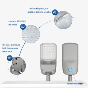 LED Street Light with Photocell Sensor Price Aluminum Customizable Street Lamp