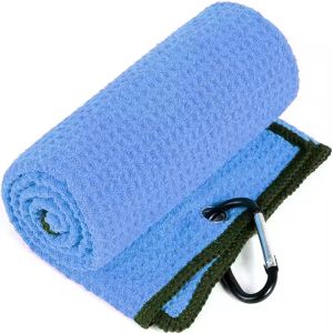 Round Rectangle Customized Microfiber Waffle Golf Hand Towel Lightweight