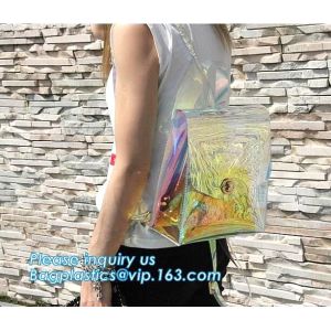pocket transparent pvc clear backpack wholesale with padded straps, Waterproof