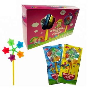 Star Shape Windmill Custom Lollipops Novelty Design Interesting Pattern