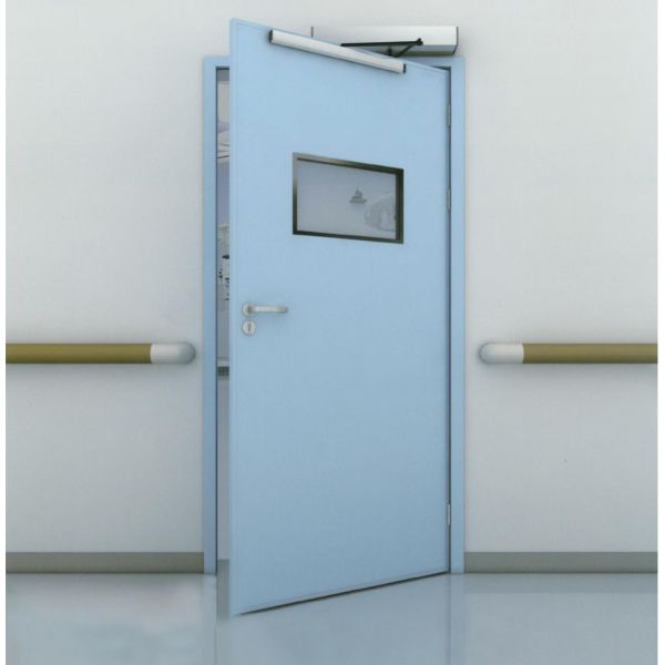 Push Pull Pharmaceutical Clean Room Door Single Leaf Swing Door Customized
