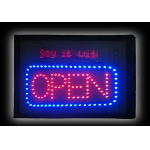 Led open sign with programmable display