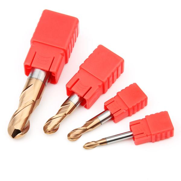 Quality 2 Flute Carbide Ball Nose End Mill HRC55 High Speed Milling Cutter wholesale