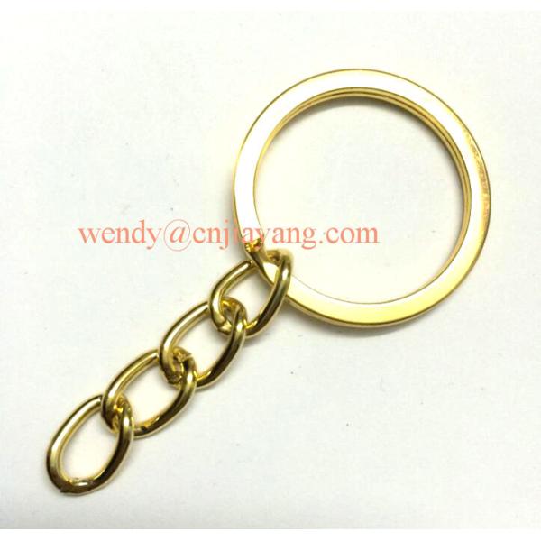 Quality Vaiour types gold color and silver color metal split ring with chains link wholesale