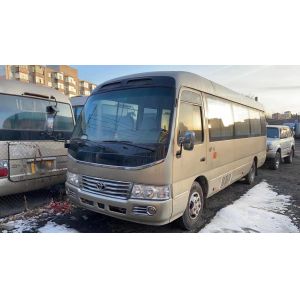 China Used Toyota Bus 23 Seats Front Engine Used Coaster Sealing Window Manual Transmission on sale