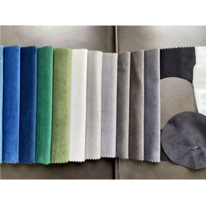 Sofa Felpa Fabric , Tear Resistant Plain Velvet Fabric