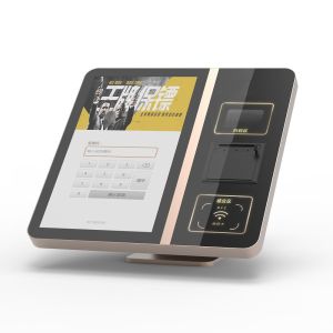 Desktop Hotel Terminal Check In With Touch Screen Thermal Printer QR Code