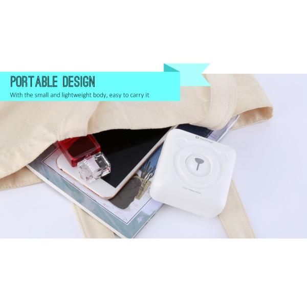 Bluetooth 4.0 Wireless Photo Printer Light Weight Structure With 1200mAh Battery