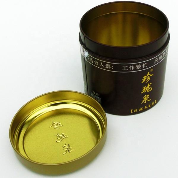 Printed Small Metal Tins Round Storage Tins Cylinder Tin Boxes for Sale Tea Tin Cans