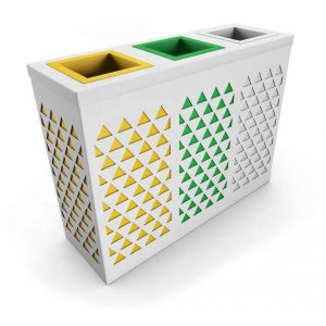 Stainless Steel Touchpad 45gal Multi Compartment Trash Can