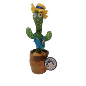 Cheap Plush Recording Repeating Singing Cactus With Hat for sale