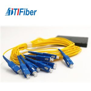 Connector SC/UPC Digital Optical Cable Splitter 2.0mm 1.5M 1X8 ABS Module