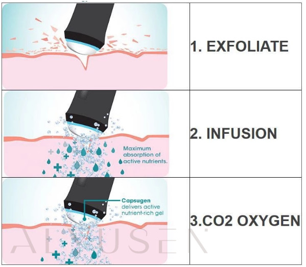 3 In 1 Hydra Beauty Machine Oxygen Jet Facial CO2 Bubble Exfoliate Equipment