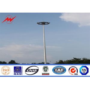 30m multisided hot dip galvanized high mast pole with lifting system
