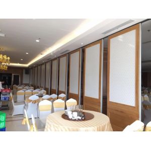 Acoustic Office Villa Sliding Door Movable Partition Walls With Fabric Melamine