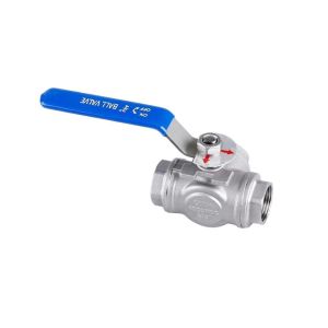 Structure Tee Type Three Way Ball Valve Threaded End CF8/CF8m Long-Lasting