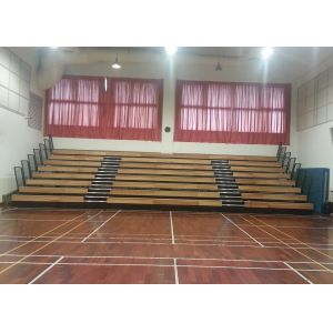 Cheap Durable / Generous Wood Bleacher Seating , Retractable Gym Seating For Sport Hall for sale