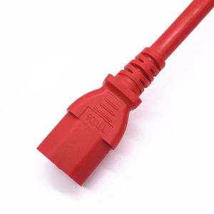 UL Extension Power Cord Home Appliance C13 C14 Red Cable 1.8m 2m 3m