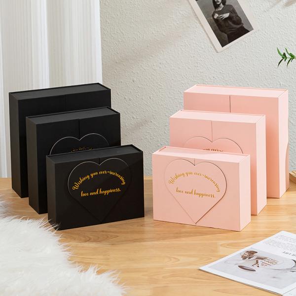 Quality Cosmetics Custom Packaging Boxes 21x15x7cm 21x21x8cm  Valentines Day Gift Box wholesale