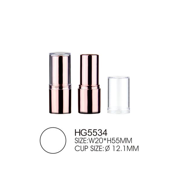 Quality 1-2g Mini Size Gold Lipstick Tube Case Empty Lipstick Containers Transparent Cap 12.1mm Inner Cup wholesale