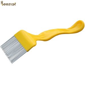 Orange Beekeeping Equipment Stainless Steel Needle Honey Uncapping Fork Hive