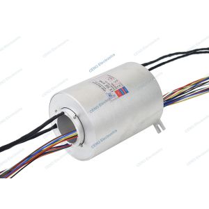 Power / Encoder Integrated Slip Ring With Through Hole Rotary Electrical Joint