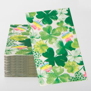 Partysprite Clover Design Biodegradable Paper Napkin Holiday Theme Party