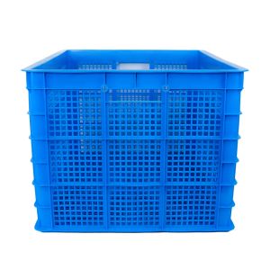 Food Grade Stackable Vented Mesh Plastic Vegetable Crates for Bread Bakery Trays