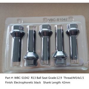 Shank 42mm Grade 12.9 M14x1.5 Extended Wheel Bolts For VW & AUDI