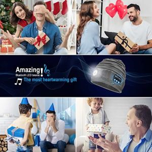 LED Flashlight Music Hat Unisex USB Rechargeable 4 LED Headlamp Cap For Jogging