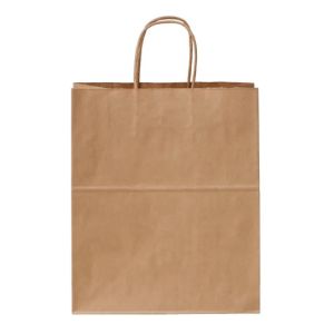 Recyclable Kraft Paper Bag With Twisted Handle Reusable Paper Shopping Bags Logo