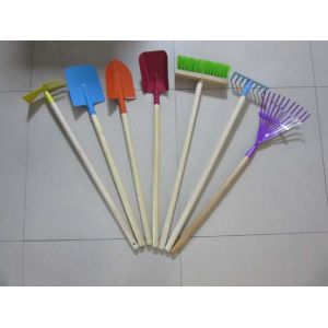 10pcs Garden Hand Tools Set with Long Wooden Handle Multifunctional and