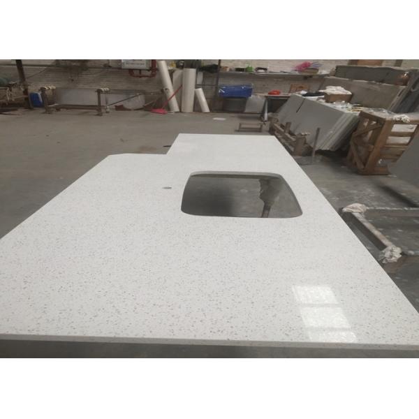 Quality Square Quartz Bathroom Worktops With Stainless Steel Sink Undermounted wholesale