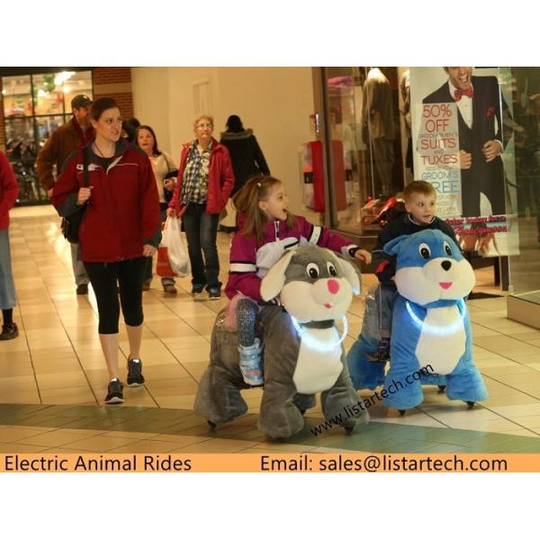 Coin Operated Animal Rides with LED Flashing Lights and Music, Coin Operated