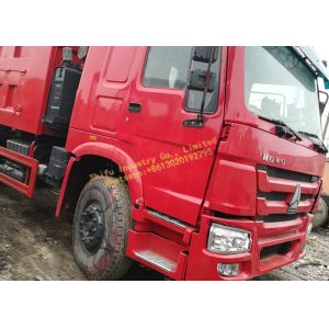 HOWO 375 Big Bucket Used Dump Truck 30T 40T Red Color 8426x2497x3395mm