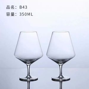 China Hand Blown 350ml Electric Painting Crystal Gin Wine Tumblers on sale