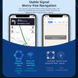 Mirror Magnetic 360 Magnetic Car Phone Holders OEM ODM with 3M Adhesive Paste