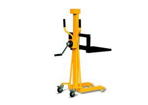 China Lightweight LS80 LS150 Manual Winch Stacker With Adjustable Fork Capacity 150Kg on sale
