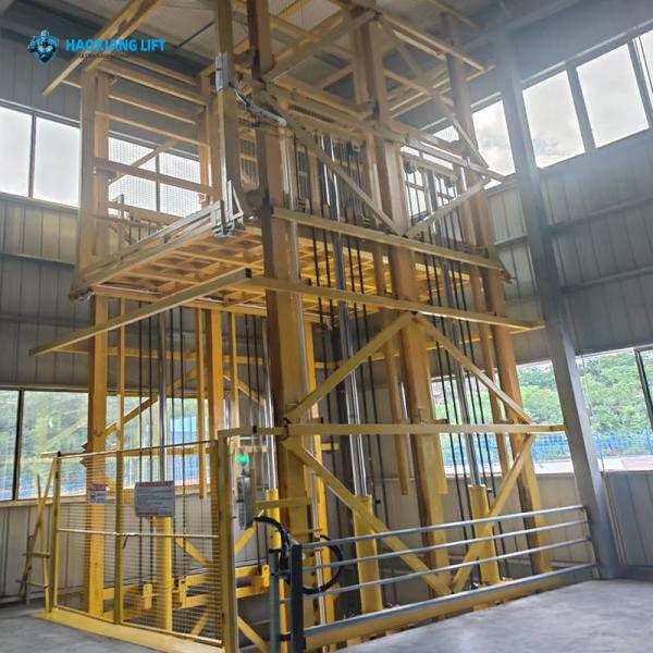 Quality Robust Guide Rail Hydraulic Freight Elevator Cargo Lift 8000kg Customized wholesale