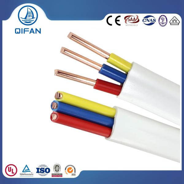 Building Wire Cable CE BVVB Bvr BV Flexible Copper 2 Core or 2+ Earth PVC