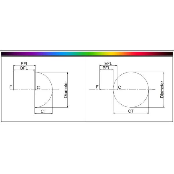 Dia 1~12mm Optical Glass Hemisphere Or Spherical Lens K9 Glass Ball Lens And Half Ball Lens