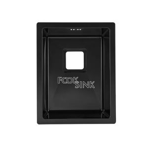 Customize Undermount Single Bowl Kitchen Sink Stainless Steel Matt Black Nano