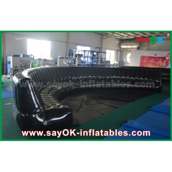 Eco-friendly Custom Inflatable Products 6 - 10m Black Hermetically Sealed 0.6mm PVC Inflatable Sofa