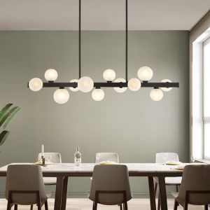 Modern long chandelier minimalist light luxury nordic style lamp(WH-MI-226)