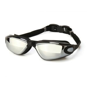 Cheap Summer Swimming Goggles Professional Anti-fog Swimming Goggles Men & Women Big Box Electroplating + Swimming Cap SilverI for sale