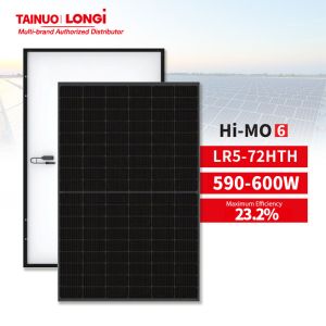 China 182mmx182mm Cell Size Longi Hi-Mo 6 Solar Panels 580W 590W 600W Mono Topcon Pv Modules on sale