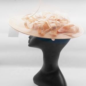 Stylish Sinamay Base and Feather Church Hat for Four Seasons in Dobby Style