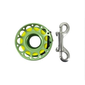 Aluminum finger reel with flat rope and rotatable gravity