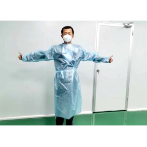 Surgical Disposable Isolation Gowns Elastic Cuff Fluid Resistant