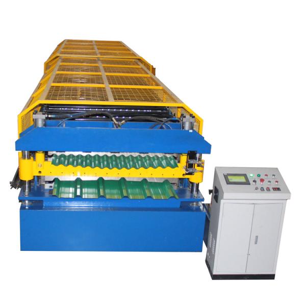 Quality Metal Roofing Corrugated Steel Plc Wall Panel Roll Forming Machine Double Layer wholesale